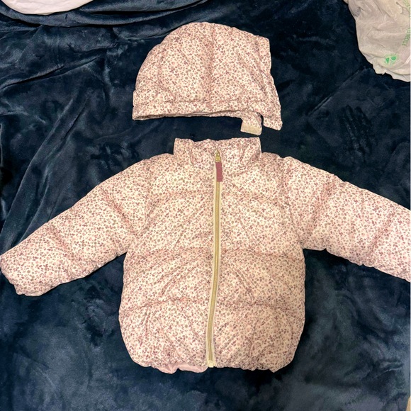 Cute Warm Floral Winter Puffer Jacket - Picture 3 of 4